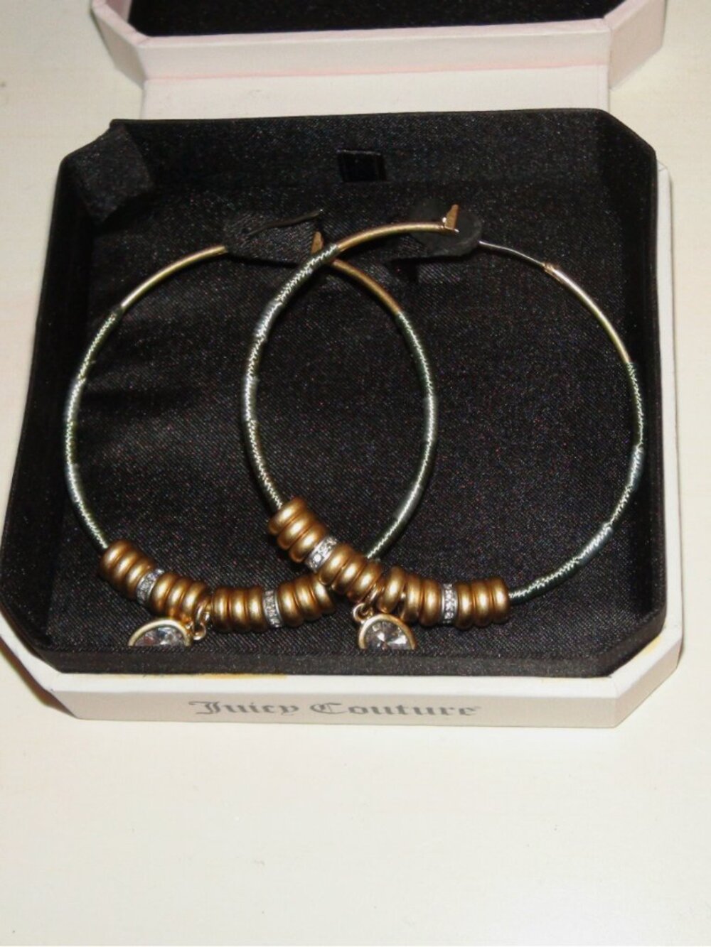 Juicy Couture 'Wanderlust' Thread Wrap Hoop Earrings